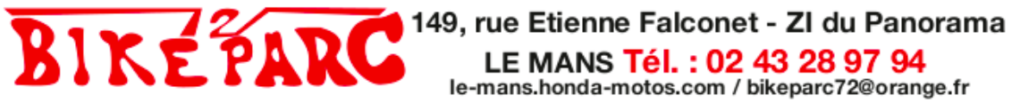 bikeparc bikeparc72 concessionnaire panorama honda moto mans vente achat reprise dépôt financements entretien